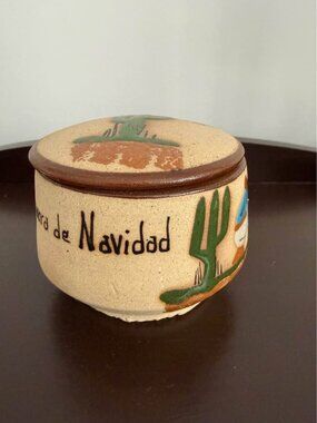 Mexico Pottery Trinket Dish Desert Decor 3.5”